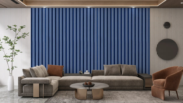 WPC Wood Wallpaper, Lite Blue Mural, Oversized Custom Size Wall Art, Non-Woven, Non-Adhesive, Modern Wall Paper, Removable