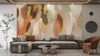 Abstract Hand Painted Wallpaper, Stylish Mural, Oversized Custom Size Wall Art, Non-Woven, Non-Adhesive, Modern Wall Paper, Removable
