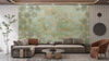 Loft Classic Style Wallpaper, Green Mural, Oversized Custom Size Wall Art, Non-Woven, Non-Adhesive, Modern Wall Paper, Removable