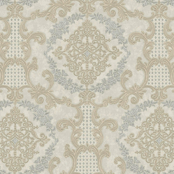 Luxury Damask Deep Embossed Wallpaper,3D Textured Wallcovering, Traditional, Extra Large 114 sq ft Roll, Fabric Feel, Durable, Washable - Walloro High End Wallcoverings & More