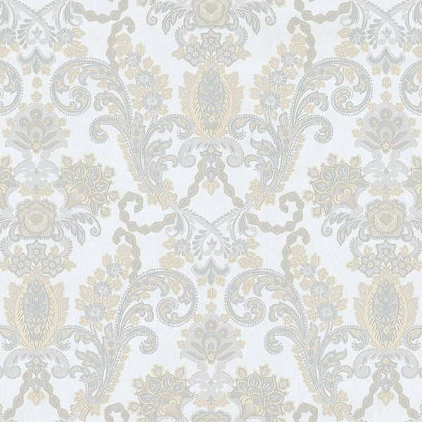 Luxury Deep Embossed Striped Wallpaper, Shiny Light Color Damask 3D Textured Wallcovering, Traditional, Large 114 sq ft Roll, Accent Wall - Walloro High End Wallcoverings & More