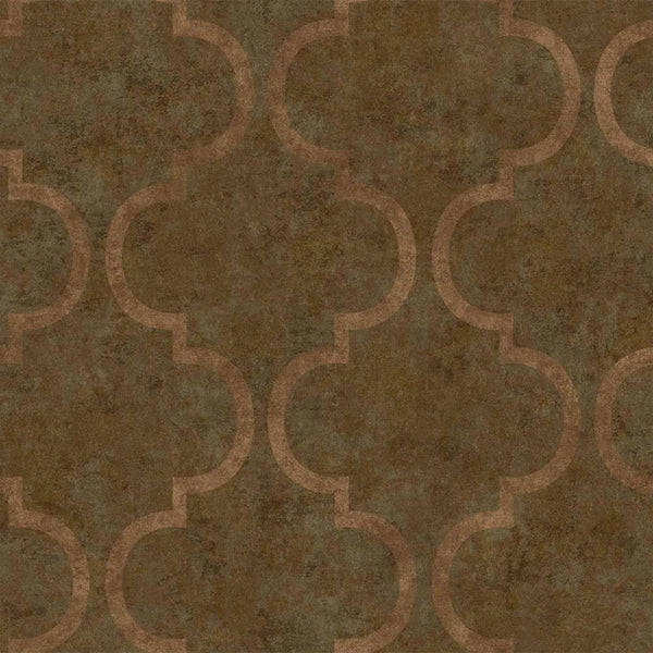 Luxury Moroccan Embossed Wallpaper, Rich Textured Wallcovering, Traditional, Shiny Dark Brown, Extra Large 114 sq ft Roll, Washable, Elegant - Walloro High End Wallcoverings & More