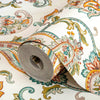 Luxury Paisley Deep Embossed Wallpaper, White Vivid Colors Traditional Rich Textured Wallcovering - Adawall Wallpaper - Registered Trade Accounts Only, Wallpaper Wholesale Account - 9903-5 - Adawall Wholesale - Wallpaper Wholesaler