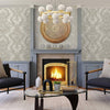 Luxury Sparkling Deep Embossed Damask Wallpaper, Gray, Light Tan Beautiful Flocked Shimmering Rich Textured Wallcovering - Adawall Wallpaper - Registered Trade Accounts Only, Wallpaper Wholesale Account - 1303-2 - Adawall Wholesale - Wallpaper Wholesaler