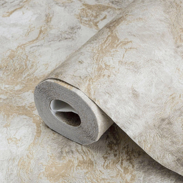 Marbled Wallpaper, Rich Textured Wallcovering, Large 114 sq ft Roll, Washable, Ivory Metallic Rusted Effect, Abstract Wallpaper, Distressed - Adawall Wallpaper - Registered Trade Accounts Only, Wallpaper Wholesale Account - 4712-4 - Adawall Wholesale - Wallpaper Wholesaler
