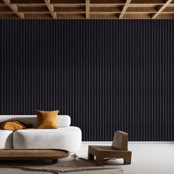 Matte Black Slatted Panel , PS Wall Home Decoration Panel - Premium Quality - Adawall Wallpaper - Registered Trade Accounts Only, Wallpaper Wholesale Account - APS805 - Adawall Wholesale - Wallpaper Wholesaler