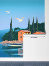 Mediterranean Landscape Wallpaper, Boats, Sea Mural, Oversized Custom Size Wall Art, Non - Woven, Non - Adhesive, Modern Wall Paper, Removable - Adawall Wallpaper - Registered Trade Accounts Only, Wallpaper Wholesale Account - W77770 - Adawall Wholesale - Wallpaper Wholesaler