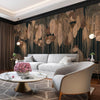 Modern Art Wall Mural, Trees Wallpaper, Black Yellow Oversized Nature Theme Customized Wall Covering, Non - Woven, Non - Adhesive, Removable, Washable, Large - Adawall Wallpaper - Registered Trade Accounts Only, Wallpaper Wholesale Account - SE309-3 - Adawall Wholesale - Wallpaper Wholesaler