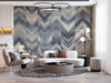 Modern Chevron Wall Mural, Blue Oversized Large Herringbone Wallpaper, Custom Size Geometric Wall Covering, Non - Woven, Non - Pasted, Removable - Adawall Wallpaper - Registered Trade Accounts Only, Wallpaper Wholesale Account - FJ313-2 - Adawall Wholesale - Wallpaper Wholesaler