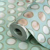 Modern Circles Geometric Wallpaper, Rich Textured Embossed Wallcovering, Traditional, Green Luxury Wallpaper, Extra Large 114 sq ft Roll - Adawall Wallpaper - Registered Trade Accounts Only, Wallpaper Wholesale Account - 4706-2 - Adawall Wholesale - Wallpaper Wholesaler
