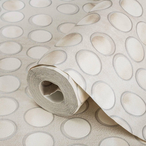 Modern Circles Geometric Wallpaper, Rich Textured Embossed Wallcovering, Traditional, Luxury Wallpaper, Extra Large 114 sq ft Roll, Washable - Adawall Wallpaper - Registered Trade Accounts Only, Wallpaper Wholesale Account - 4706-1 - Adawall Wholesale - Wallpaper Wholesaler