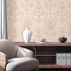 Modern Creamy Embossed Damask Wallpaper, Home Wall Decor, Aesthetic Wallpaper, Textured Wallcovering Non - Adhesive and Non - Peel and Stick - Adawall Wallpaper - Registered Trade Accounts Only, Wallpaper Wholesale Account - 5804-2 - Adawall Wholesale - Wallpaper Wholesaler