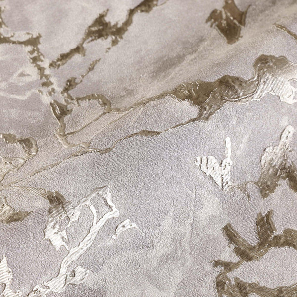 Modern Gray Gold Spark Marble Effect Embossed Wallpaper, Shiny Home Wall Decor, Aesthetic Wallpaper, Textured Wallcovering Non-Adhesive - Walloro High End Wallcoverings & More
