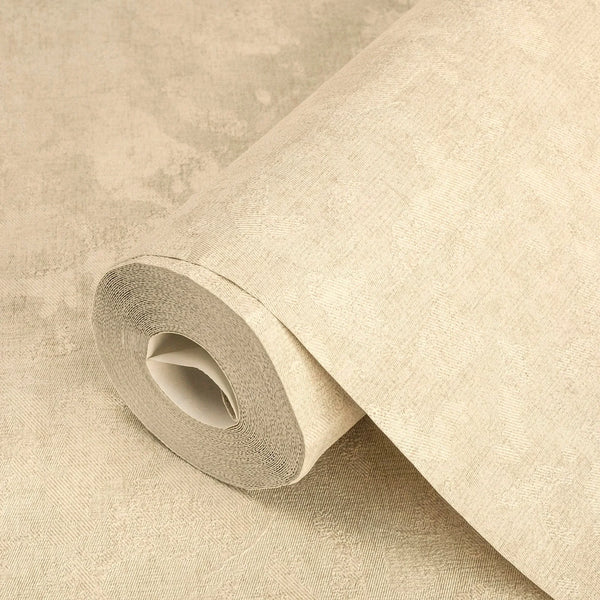 Modern Solid Color Embossed Textured Wallpaper, Light Neutral Contemporary Wallcovering, Monochromatic, Non-Woven - Walloro High End Wallcoverings & More