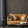 Modern Veined Texture Metallic Wallpaper, Black, Gold Modern 3D Embossed Marble Metallic Accents, Industrial Deign - Adawall Wallpaper - Registered Trade Accounts Only, Wallpaper Wholesale Account - 1503-5 - Adawall Wholesale - Wallpaper Wholesaler