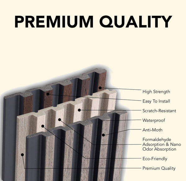 Modern Warm Taupe Slatted Wall Panel , PS Wall Home Decoration Panel - Premium Quality - Adawall Wallpaper - Registered Trade Accounts Only, Wallpaper Wholesale Account - APS810 - Adawall Wholesale - Wallpaper Wholesaler