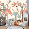 Monkey and Trees Wallpaper, Jungle Mural, Oversized Custom Size Wall Art, Non - Woven, Non - Adhesive, Modern Wall Paper, Removable - Adawall Wallpaper - Registered Trade Accounts Only, Wallpaper Wholesale Account - W77777 - Adawall Wholesale - Wallpaper Wholesaler
