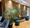 Mountains Scenic Wall Mural, Yellow Landscape Wallpaper, Modern Custom Size Wall Covering, Non - Woven, Non - Pasted, Washable, Removable, Extra Large Wall Covering - Adawall Wallpaper - Registered Trade Accounts Only, Wallpaper Wholesale Account - FJ318-1 - Adawall Wholesale - Wallpaper Wholesaler
