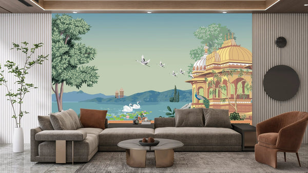 Mughal Garden Wallpaper, Arch Dome Mural, Oversized Custom Size Wall Art, Non - Woven, Non - Adhesive, Modern Wall Paper, Removable - Adawall Wallpaper - Registered Trade Accounts Only, Wallpaper Wholesale Account - W77717 - Adawall Wholesale - Wallpaper Wholesaler