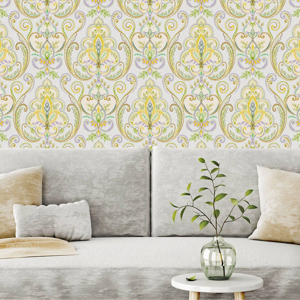 Multi-Color Elegant Damask 3D Embossed Wallpaper,Textured Luxury Wallpaper - Walloro High End Wallcoverings & More