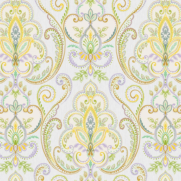 Multi-Color Elegant Damask 3D Embossed Wallpaper,Textured Luxury Wallpaper - Walloro High End Wallcoverings & More