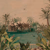 Nature Theme Wall Mural, Palm Trees Lake Scenic Wall Mural, Brown Jungle Scene Large Wall Art, Non - Woven, Non - Adhesive, Removable, Exotic Wall Paper, Washable - Adawall Wallpaper - Registered Trade Accounts Only, Wallpaper Wholesale Account - t_A318-3 - Adawall Wholesale - Wallpaper Wholesaler