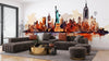 New York Wallpaper, Watercolor Mural, Oversized Custom Size Wall Art, Non - Woven, Non - Adhesive, Modern Wall Paper, Removable - Adawall Wallpaper - Registered Trade Accounts Only, Wallpaper Wholesale Account - W77819 - Adawall Wholesale - Wallpaper Wholesaler