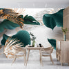 Palm Leaves Wallpaper, Gold, Marble Mural, Oversized Custom Size Wall Art, Non - Woven, Non - Adhesive, Modern Wall Paper, Removable - Adawall Wallpaper - Registered Trade Accounts Only, Wallpaper Wholesale Account - W77750 - Adawall Wholesale - Wallpaper Wholesaler