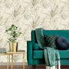 Palm Trees Embossed Wallpaper, Rich Textured White Light Color Wallcovering, Large 114 sq ft Roll, Washable, Sturdy, Plants Leaves Wallpaper - Adawall Wallpaper - Registered Trade Accounts Only, Wallpaper Wholesale Account - 4714-1 - Adawall Wholesale - Wallpaper Wholesaler
