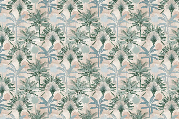 Palm Trees Wallpaper, Seamless Pattern Mural, Oversized Custom Size Wall Art, Non - Woven, Non - Adhesive, Modern Wall Paper, Removable - Adawall Wallpaper - Registered Trade Accounts Only, Wallpaper Wholesale Account - W77545 - Adawall Wholesale - Wallpaper Wholesaler