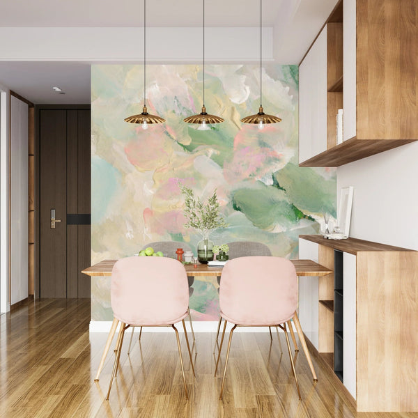 Pastel Colors Wallpaper, Acrylic Brush Strokes Mural, Oversized Custom Size Wall Art, Non - Woven, Non - Adhesive, Modern Wall Paper, Removable - Adawall Wallpaper - Registered Trade Accounts Only, Wallpaper Wholesale Account - W78221 - Adawall Wholesale - Wallpaper Wholesaler