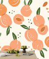 Peaches Wallpaper, Seamless Pattern Mural, Oversized Custom Size Wall Art, Non - Woven, Non - Adhesive, Modern Wall Paper, Removable - Adawall Wallpaper - Registered Trade Accounts Only, Wallpaper Wholesale Account - W78056 - Adawall Wholesale - Wallpaper Wholesaler