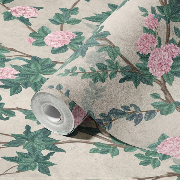 Peony Chinoiserie Blossom Wall Mural, Green Floral Bloom Wallpaper, Oversized Contemporary Custom Size Wall Art, Non - Woven, Non - Pasted, Removable - Adawall Wallpaper - Registered Trade Accounts Only, Wallpaper Wholesale Account - SE313-3 - Adawall Wholesale - Wallpaper Wholesaler