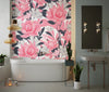 Pink Flowers Wallpaper, Seamless Pattern Mural, Oversized Custom Size Wall Art, Non - Woven, Non - Adhesive, Modern Wall Paper, Removable - Adawall Wallpaper - Registered Trade Accounts Only, Wallpaper Wholesale Account - W78016 - Adawall Wholesale - Wallpaper Wholesaler