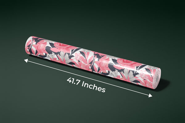 Pink Flowers Wallpaper, Seamless Pattern Mural, Oversized Custom Size Wall Art, Non - Woven, Non - Adhesive, Modern Wall Paper, Removable - Adawall Wallpaper - Registered Trade Accounts Only, Wallpaper Wholesale Account - W78016 - Adawall Wholesale - Wallpaper Wholesaler