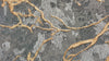 Modern Veined Texture Metallic Wallpaper, Black, Gold Modern 3D Embossed Marble Metallic Accents, Industrial Deign