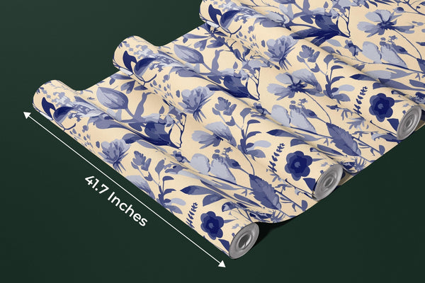 Purple Floral Wallpaper, Seamless Pattern Mural, Oversized Custom Size Wall Art, Non - Woven, Non - Adhesive, Modern Wall Paper, Removable - Adawall Wallpaper - Registered Trade Accounts Only, Wallpaper Wholesale Account - W77961 - Adawall Wholesale - Wallpaper Wholesaler