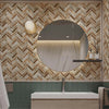 Realistic Embossed Brick Wallpaper, Beige, Orange Chevron Pattern Stone Wall Decor, Home Commercial Use Textured Wallcovering - Adawall Wallpaper - Registered Trade Accounts Only, Wallpaper Wholesale Account - 23105-3 - Adawall Wholesale - Wallpaper Wholesaler
