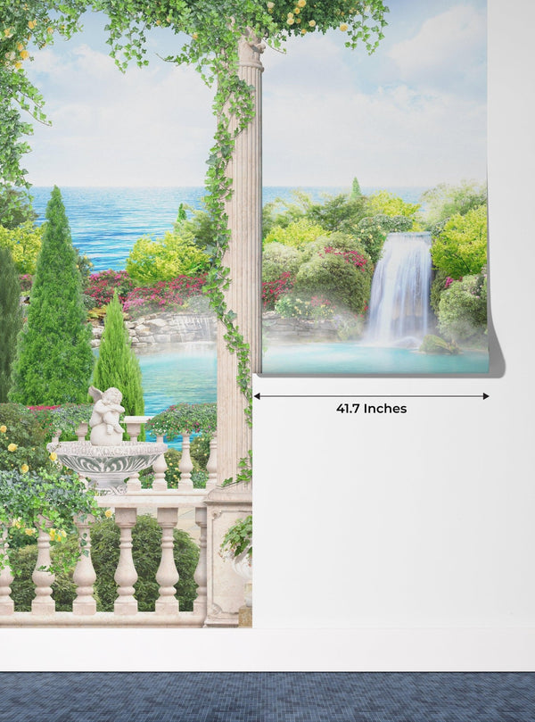 Realistic Waterfall Wallpaper, Architecture Mural, Oversized Custom Size Wall Art, Non - Woven, Non - Adhesive, Modern Wall Paper, Removable - Adawall Wallpaper - Registered Trade Accounts Only, Wallpaper Wholesale Account - W77992 - Adawall Wholesale - Wallpaper Wholesaler
