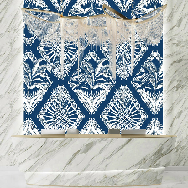 Retro Tropical Style Wallpaper, Seamless Pattern Mural, Oversized Custom Size Wall Art, Non - Woven, Non - Adhesive, Modern Wall Paper, Removable - Adawall Wallpaper - Registered Trade Accounts Only, Wallpaper Wholesale Account - W78068 - Adawall Wholesale - Wallpaper Wholesaler