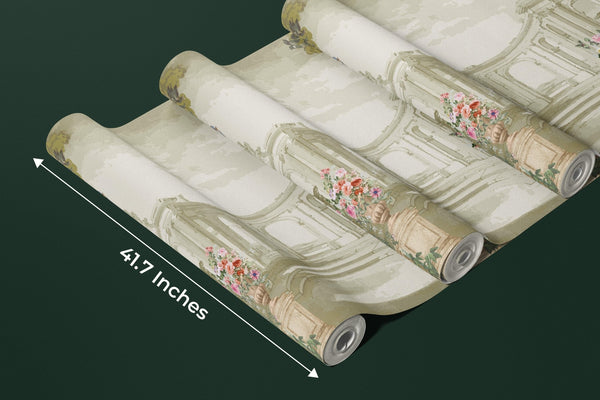 Roman Garden Wallpaper, Peacock Mural, Oversized Custom Size Wall Art, Non - Woven, Non - Adhesive, Modern Wall Paper, Removable - Adawall Wallpaper - Registered Trade Accounts Only, Wallpaper Wholesale Account - W77523 - Adawall Wholesale - Wallpaper Wholesaler