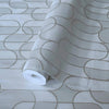 Rounded Shapes 3D Embossed Wallpaper, Gray Velvet Flocked Geometric Elegant Wallcovering - Adawall Wallpaper - Registered Trade Accounts Only, Wallpaper Wholesale Account - 1514-3 - Adawall Wholesale - Wallpaper Wholesaler