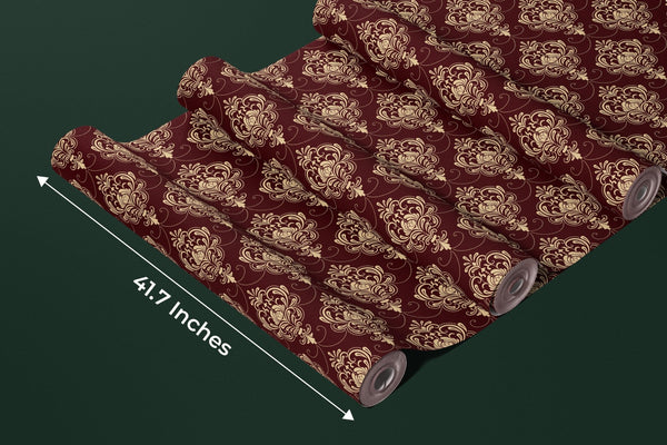 Royal Victorian Damask Wallpaper, Seamless Pattern Mural, Oversized Custom Size Wall Art, Non - Woven, Non - Adhesive, Modern Wall Paper, Removable - Adawall Wallpaper - Registered Trade Accounts Only, Wallpaper Wholesale Account - W78086 - Adawall Wholesale - Wallpaper Wholesaler