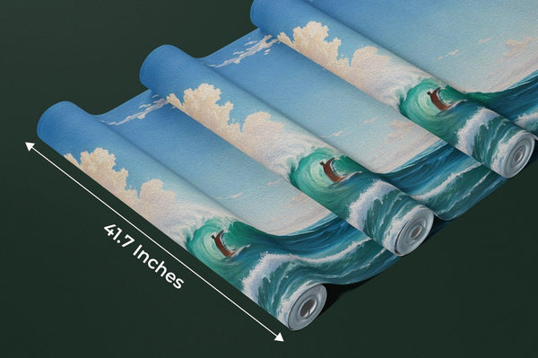 Sea Wave Wallpaper, Oil Painting Mural, Oversized Custom Size Wall Art, Non - Woven, Non - Adhesive, Modern Wall Paper, Removable - Adawall Wallpaper - Registered Trade Accounts Only, Wallpaper Wholesale Account - W77604 - Adawall Wholesale - Wallpaper Wholesaler