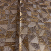 Shimmering Geometric Shapes Wallpaper, Dark Brown, Gold Deep Embossed Asymmetrical Design Wallcovering - Walloro High End Wallcoverings & More