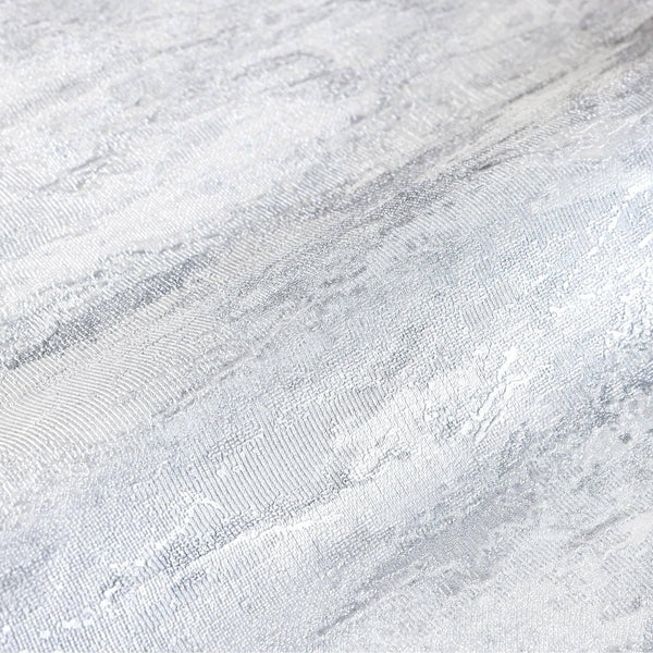 Silver Distressed Metallic Embossed Wallpaper, Shiny Rustic Industrial Modern Wallcovering - Walloro High End Wallcoverings & More
