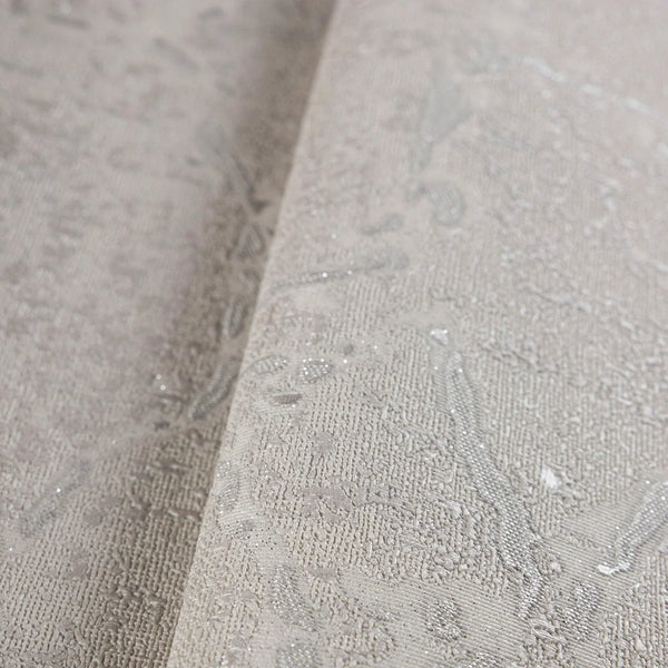 Sleek Abstract Embossed Wallpaper, Light Gray Rich Textured Plain Modern Shimmering Wall Decor, Non-Woven Wallcovering - Walloro High End Wallcoverings & More