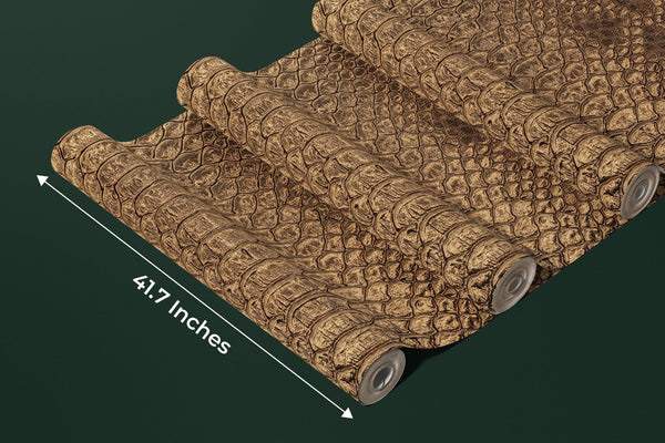 Snake Skin Texture Wallpaper, Golden Mural, Oversized Custom Size Wall Art, Non - Woven, Non - Adhesive, Modern Wall Paper, Removable - Adawall Wallpaper - Registered Trade Accounts Only, Wallpaper Wholesale Account - W77939 - Adawall Wholesale - Wallpaper Wholesaler