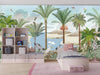 South Asian Subcontinent Wallpaper, Palm Trees, Birds Mural, Oversized Custom Size Wall Art, Non - Woven, Non - Adhesive, Modern Wall Paper, Removable - Adawall Wallpaper - Registered Trade Accounts Only, Wallpaper Wholesale Account - W77585 - Adawall Wholesale - Wallpaper Wholesaler