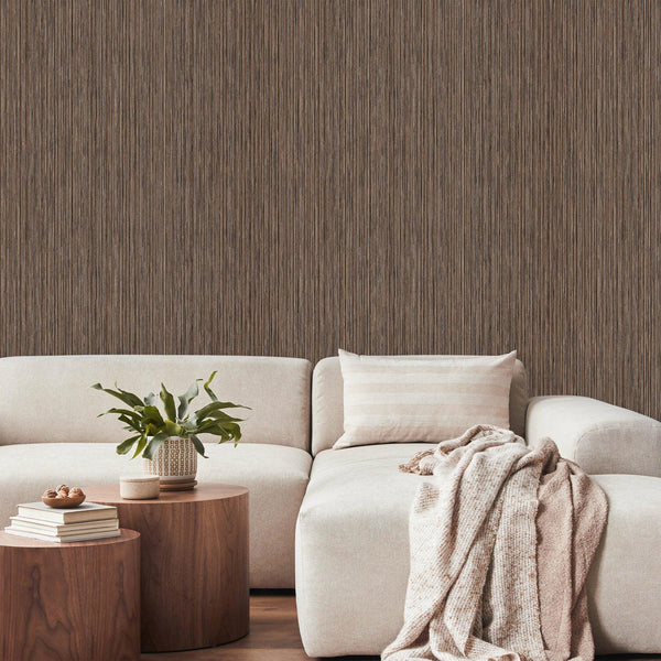 Stylish Thin Stripes Wallpaper, Brown 3D Deep Embossed Wallcovering for Interior Design Ideas, Modern Striped Large 114 sq ft Roll - Adawall Wallpaper - Registered Trade Accounts Only, Wallpaper Wholesale Account - 1212-3 - Adawall Wholesale - Wallpaper Wholesaler